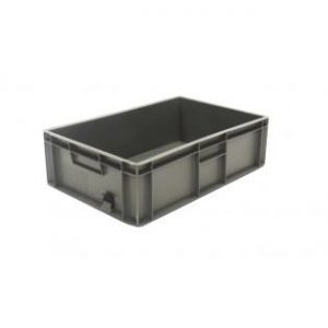Solid Euro Container - 600x400x175mm (Grey)