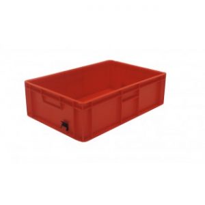 profile handles nesting high value clothing secure box automotive groceries goods distribution food safe polypropylene plastic reusable rtp storage flow stack nesting baskets distribution black recycled nesting euro stacker stacking container www.storageflow.co.uk logo storage flow red