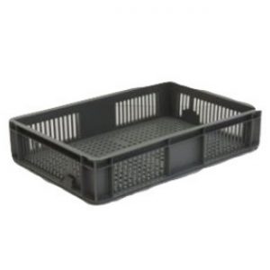 Ventilated Euro Container - 600x400x120mm (Grey)