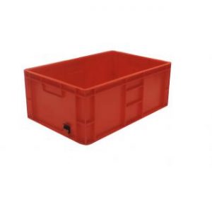 profile handles nesting high value clothing secure box automotive groceries goods distribution food safe polypropylene plastic reusable rtp storage flow stack nesting baskets distribution black recycled nesting euro stacker stacking container www.storageflow.co.uk logo storage flow red