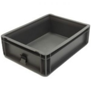 Solid Euro Container - 600x400x120mm (Grey)