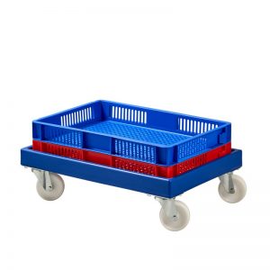 profile handles nesting high value clothing secure box automotive groceries goods distribution food safe polypropylene plastic reusable rtp storage flow stack nesting baskets distribution black recycled nesting euro stacker stacking container dolly ventilated