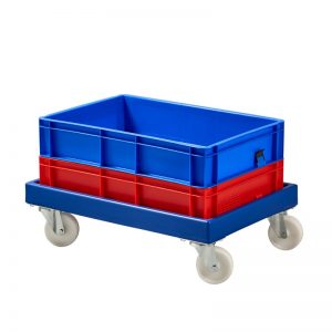 profile handles nesting high value clothing secure box automotive groceries goods distribution food safe polypropylene plastic reusable rtp storage flow stack nesting baskets distribution black recycled nesting euro stacker stacking container solid dolly