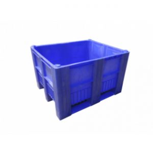 dolav lid storage flow www.storageflow.co.uk recyclable food safe storage bulk container pallet box moulded blue