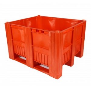 dolav lid storage flow www.storageflow.co.uk recyclable food safe storage bulk container pallet box moulded red