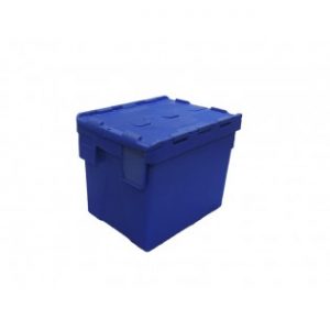 handles nesting container high value clothing secure box automotive groceries goods distribution food safe polypropylene plastic reusable rtp storage flow stack nesting baskets distribution alc totebox blue deep