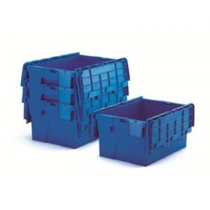 handles nesting container high value clothing secure box automotive groceries goods distribution food safe polypropylene plastic reusable rtp storage flow stack nesting baskets distribution blue alc totebox