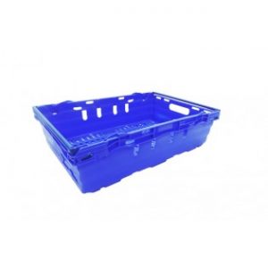 nesting container tray catering bakery goods distribution food safe polypropylene plastic reusable rtp storage flow stack nest blue