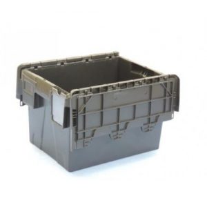 handles nesting container high value clothing secure box automotive groceries goods distribution food safe polypropylene plastic reusable rtp storage flow stack nesting baskets distribution black recycled nesting alc totebox