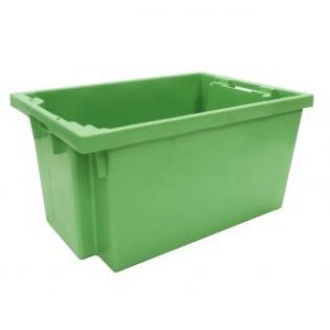handholds nesting container tray catering bakery goods distribution food safe polypropylene plastic reusable rtp green storage flow stack nest 180 distribution